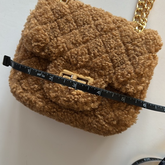 Hello 3 am Tan Fuzzy Crossbody Bag - Picture 9 of 16